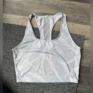 GAP fit Pale Slate Blue and White Crop Top
